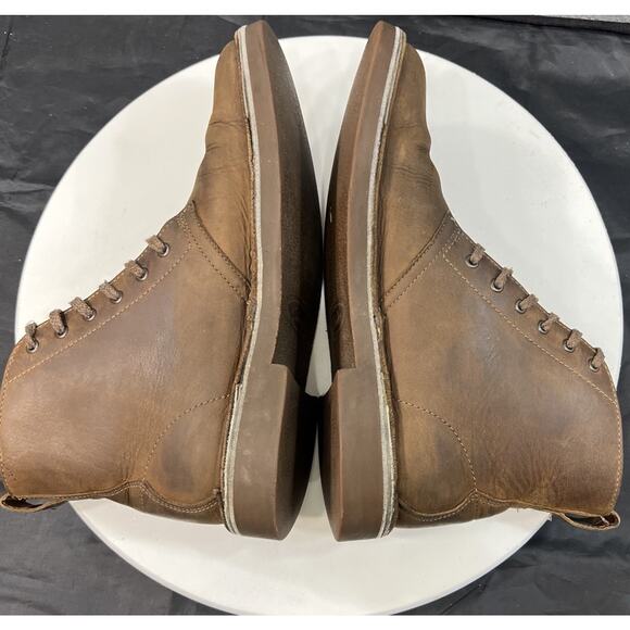 Clarks Desert Bushacre Ankle Boots 6-Eye Lace Up Brown Leather Men Size 7.5 - Picture 10 of 16
